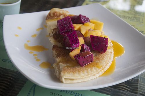 Pancake - looks better than it tastes. at Buddha Cafe in Samosir