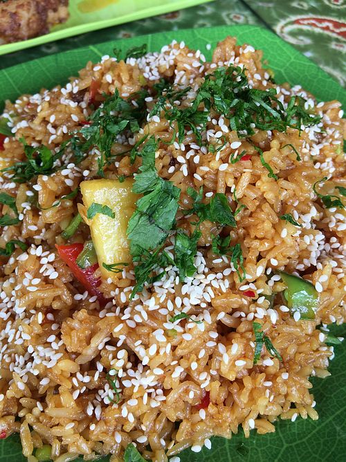 Hawaiian fried rice at Buddha Cafe in Samosir