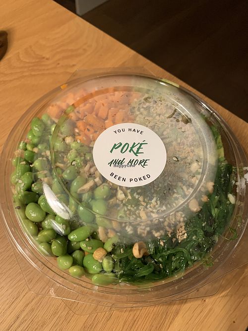 Customized vegan poke bowl at Poké and More in Tilburg