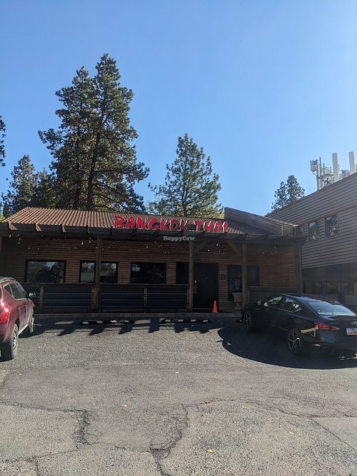 Front entrance and sign at Bangkok Thai in Spokane