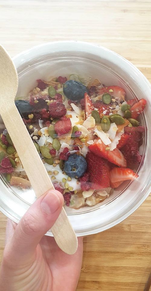 Alpine Bowl with coconut yogurt at bliss bowls in Dee Why