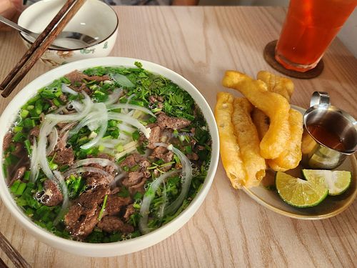 Phở bò chay 😜 at Kiez - Vegan Butcher Cafe & Bistro in Hanoi