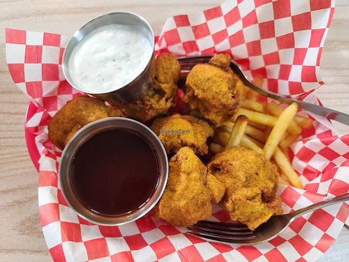 Fried lion mane mushrooms at Kiez - Vegan Butcher Cafe & Bistro in Hanoi