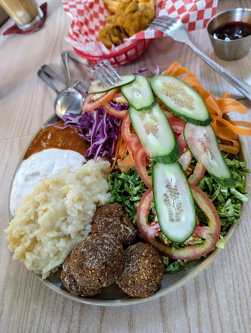 Falafel plate at Kiez - Vegan Butcher Cafe & Bistro in Hanoi