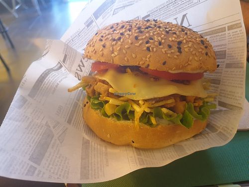 Amazing burger with everything at Zen Wonderland in Sintra
