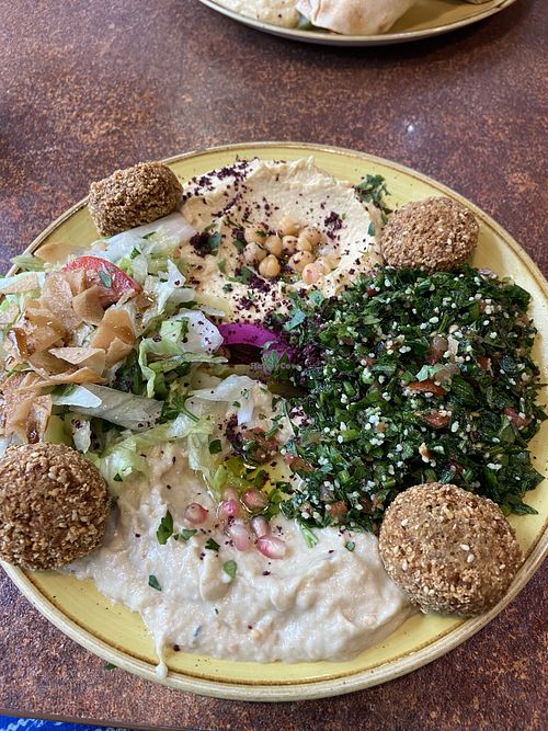 Vegetarian Mezze platter (vegan)  at Bakchich in Liverpool