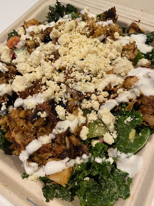 Nom chop salad with jackfruit - packed with flavor! at Nom Eats with Seats in Reno