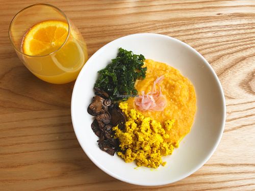 Savory Grits at Zaftig Brew Pub in Columbus