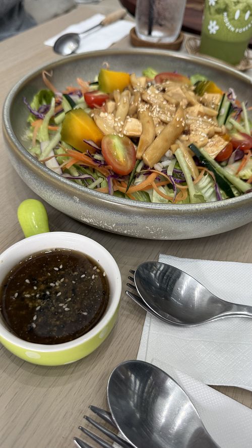 Tofu salad  at Hidden Forest Hideout in Bangkok
