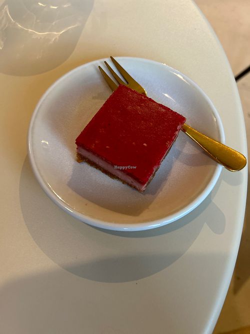 Gluten free raspberry bar  at Jungle Café & Catering in Eindhoven