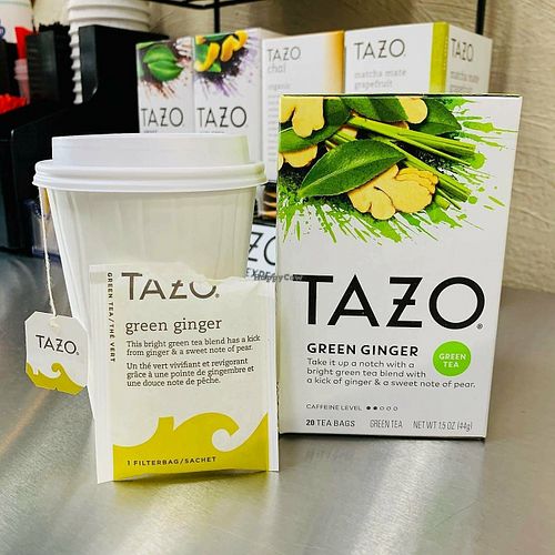 Warm tazo teas! at Lighthouse Yogurt Company in Klamath Falls