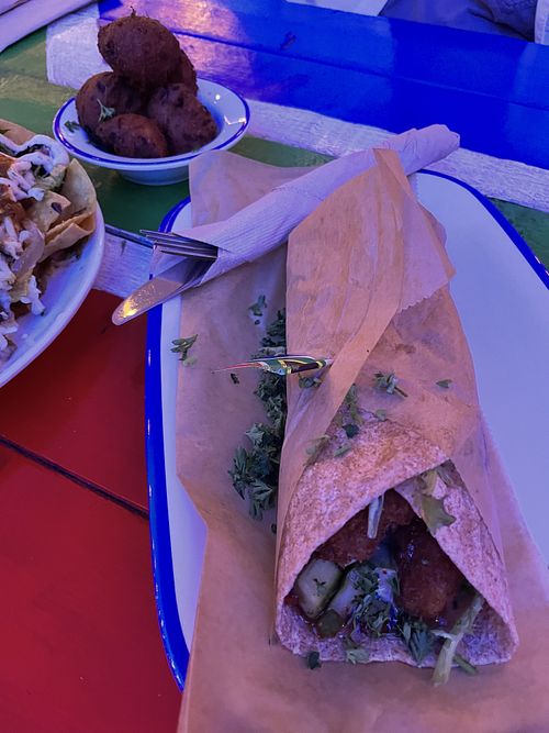 Wrap and hush puppies  at Oh My Soul in Charlotte