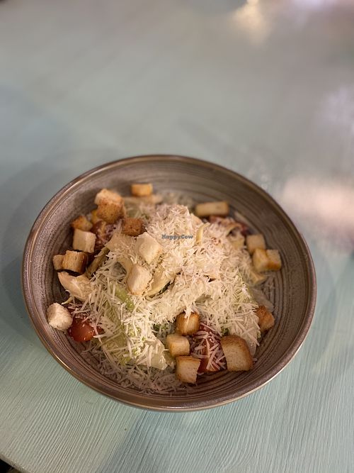 Vegan Caesar salad  at Vegan Beats in St Petersburg