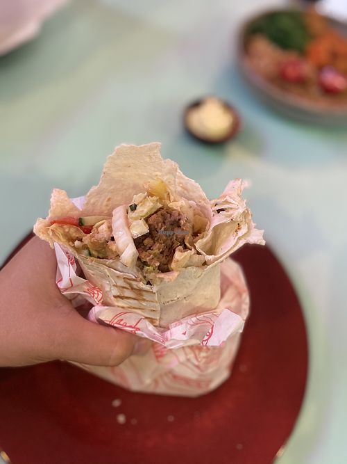 Roll kebab at Vegan Beats in St Petersburg