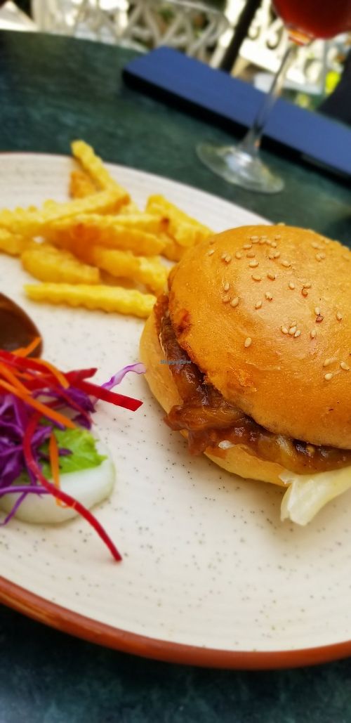 Pulled eggplant burger at Roastery Coffee House in Hyderabad