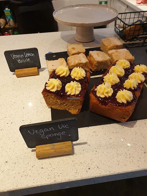Vegan cakes at bigmoose coffee co in Cardiff
