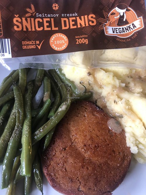 seitan steak, very much awesome  at Veganka in Ljubljana