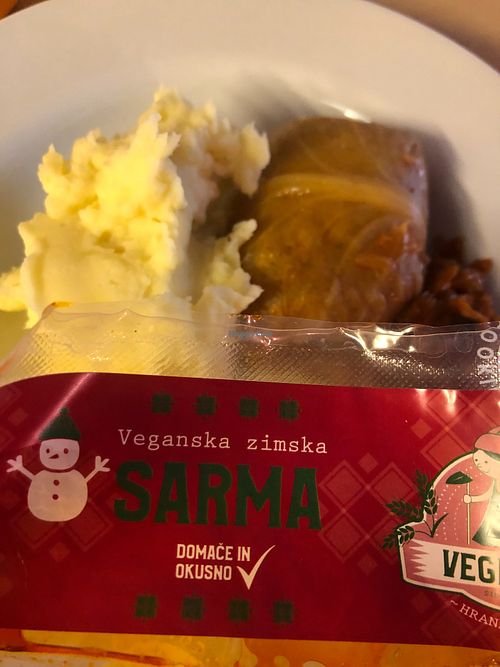 sarma lunch at Veganka in Ljubljana