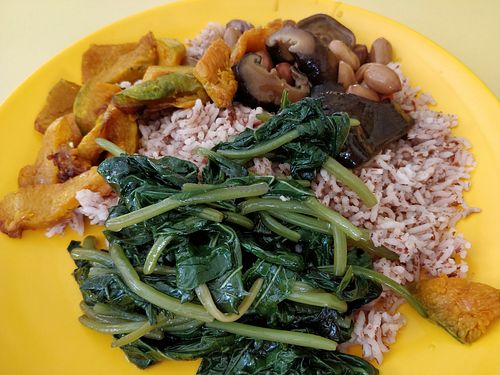 Economic rice at Divine Vegetarian Family 添欣素食園 in Northeast Singapore