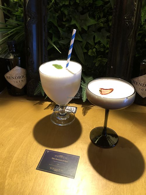 Strawberry margarita and pina colada  at The Botanical Den in Lisbon