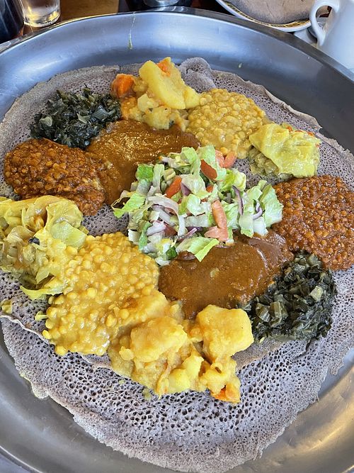 Vegan combo  at Enat Ethiopian in Seattle