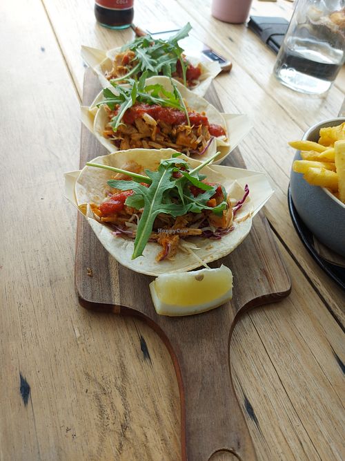 Jackfruit tacos at Forrest Brewing Company in Forrest