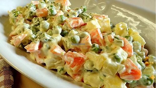 Russian salad vegan recipe  at Le VegDelizie in Cagliari