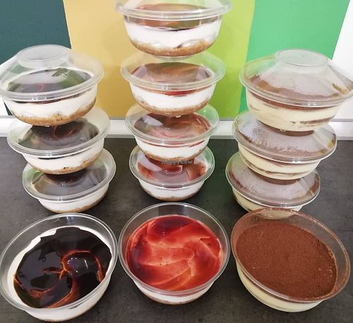 Vegan tiramisù and cheesecakes  at Le VegDelizie in Cagliari