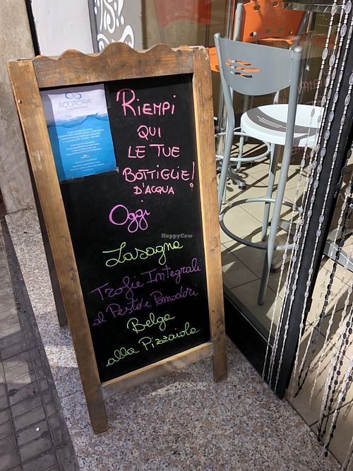 a ordinary daily menu ..  at Le VegDelizie in Cagliari