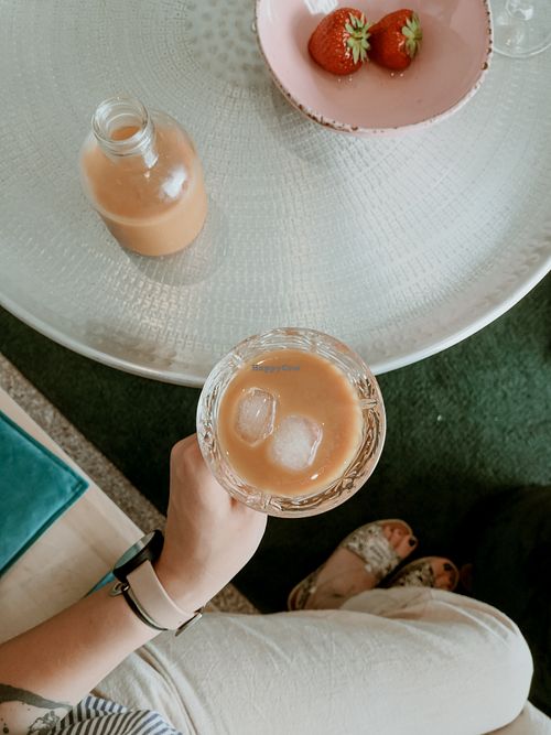 Cold brew with hazelnut drink at Storm in a Coffee Pot in Munich