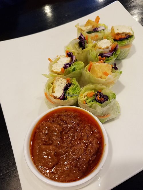 Tofu Summer Rolls with house-made peanut sauce at Silk Thai in Hagerstown