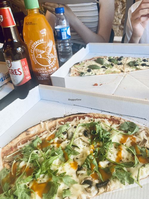 The vegan with hot sauce  at Pizza 44 in Setubal