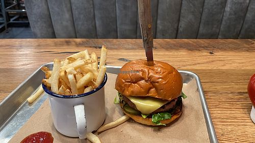 Beyond Vegan burger  at BrewDog in Cincinnati