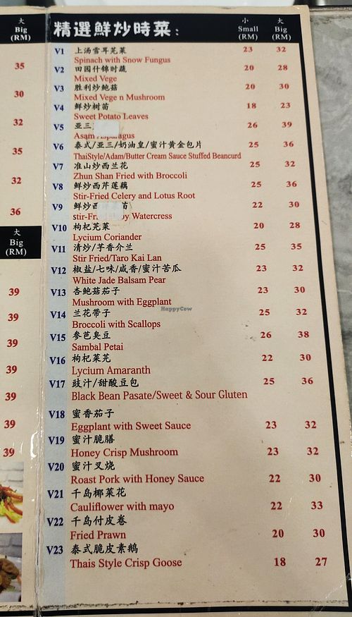 Stir fry vegetables at Chan Yuan Vegetarian 禅缘素馆 in Ipoh