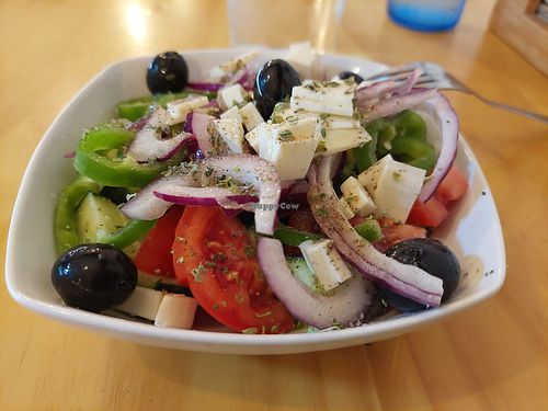 Greek salad at La Vegana Taperia in Malaga