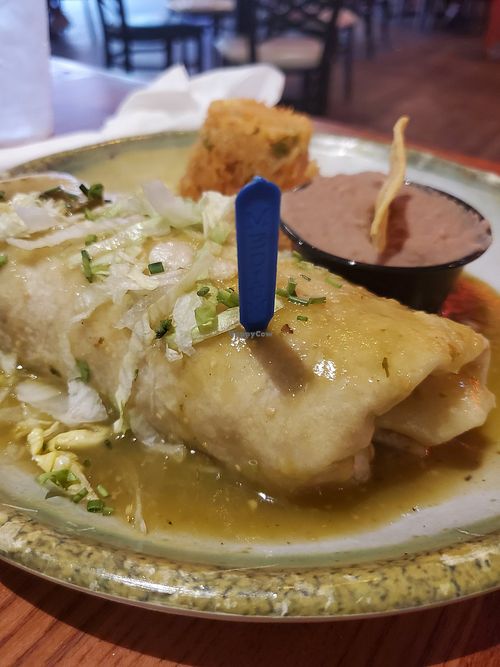 Vegan burrito at Carlos 'N Charlie's in Las Vegas