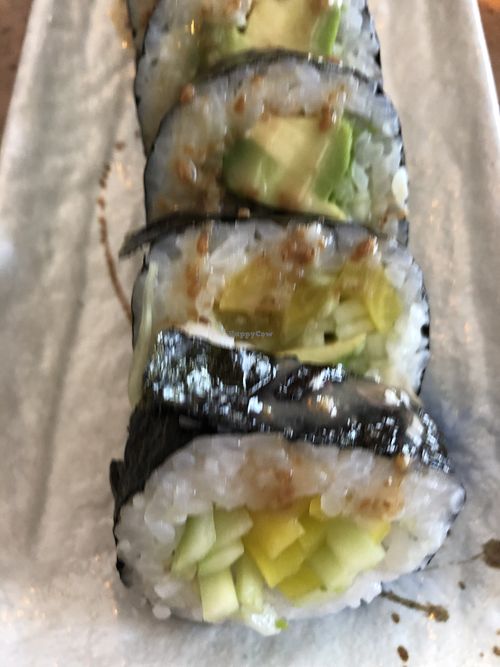 Cucumber and avocado sushi  at Kaori in Trieste