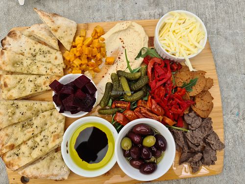 Vegan share platter at Lickety Split in Footscray