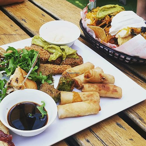 Share platter with nachos at Lickety Split in Footscray