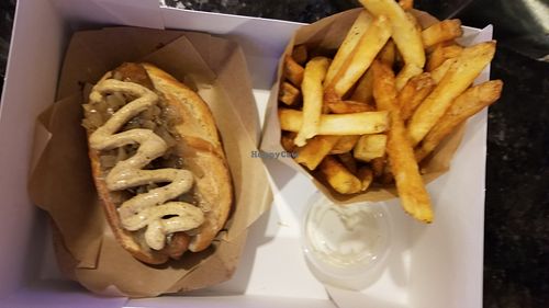 Bratwurst at Simply Vegan in New York City