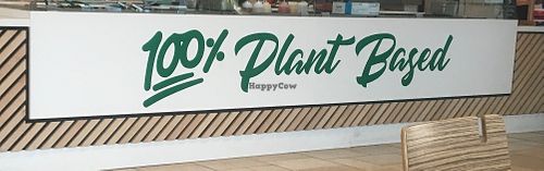 on the front of the counter at Beleaf Cafe in Canoga Park