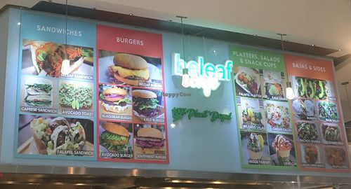 Some menu items at Beleaf Cafe in Canoga Park