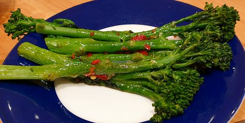 Tender steam broccoli at Carluccio's - Brindleyplace in Birmingham