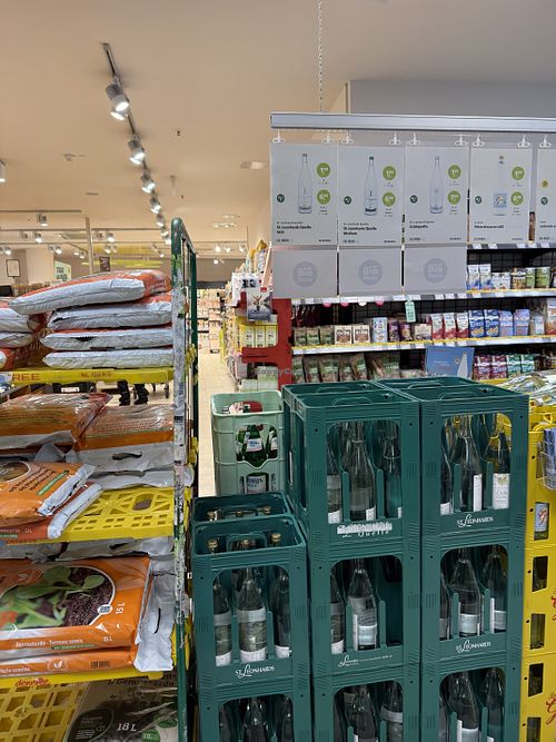bottled water  at denn's Biomarkt in Aachen