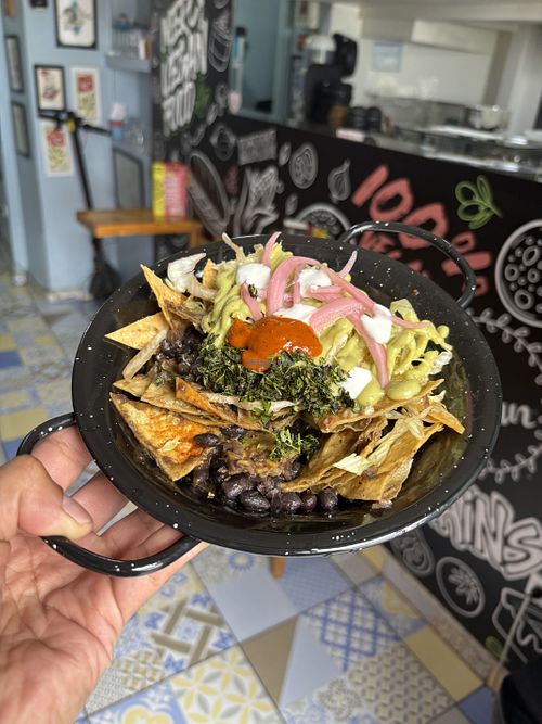 Chilaquiles !   at Mercy Vegan Food in Bogota