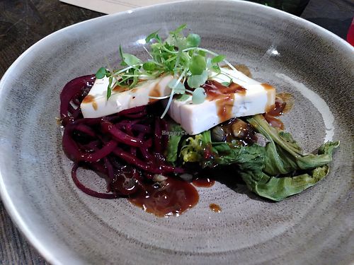 Tofu and beetroot linguine (April 2023) at Hogarths Stone Manor Hotel in Kidderminster