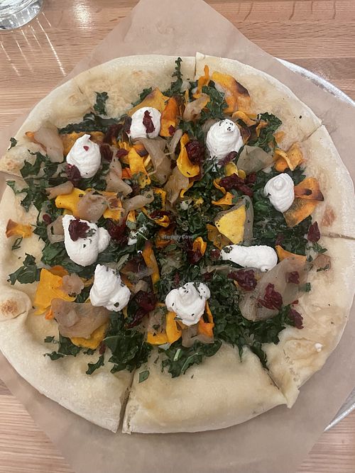 Butternut squash pizza (winter menu)  at True Food Kitchen in Las Vegas