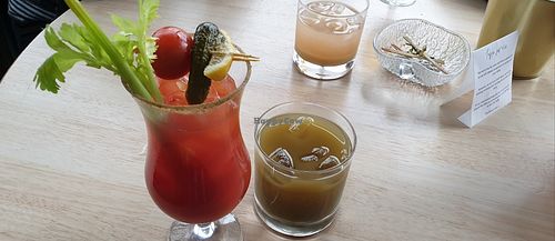 Bloody Mary and fresh cold-pressed juices! at The Brook in Wallington