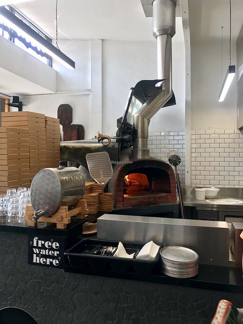 wood fired oven at Fire and Slice in Christchurch