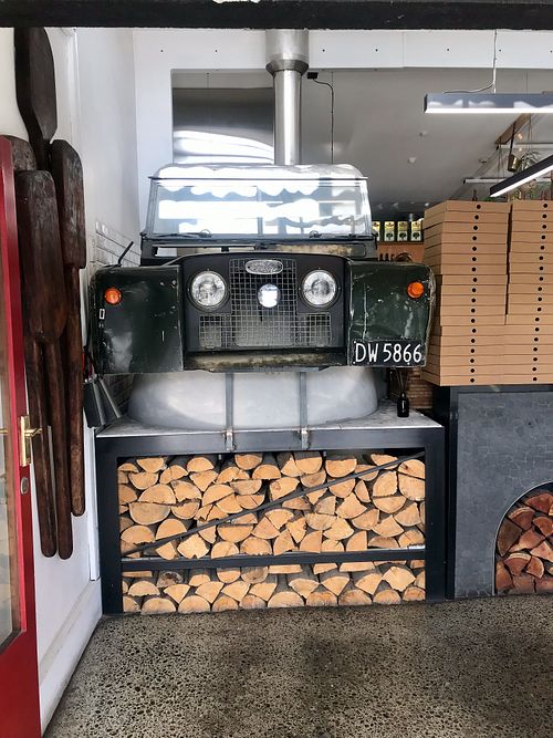wood fired oven from the front at Fire and Slice in Christchurch